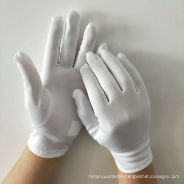 100% Polyester White Marching Band Gloves